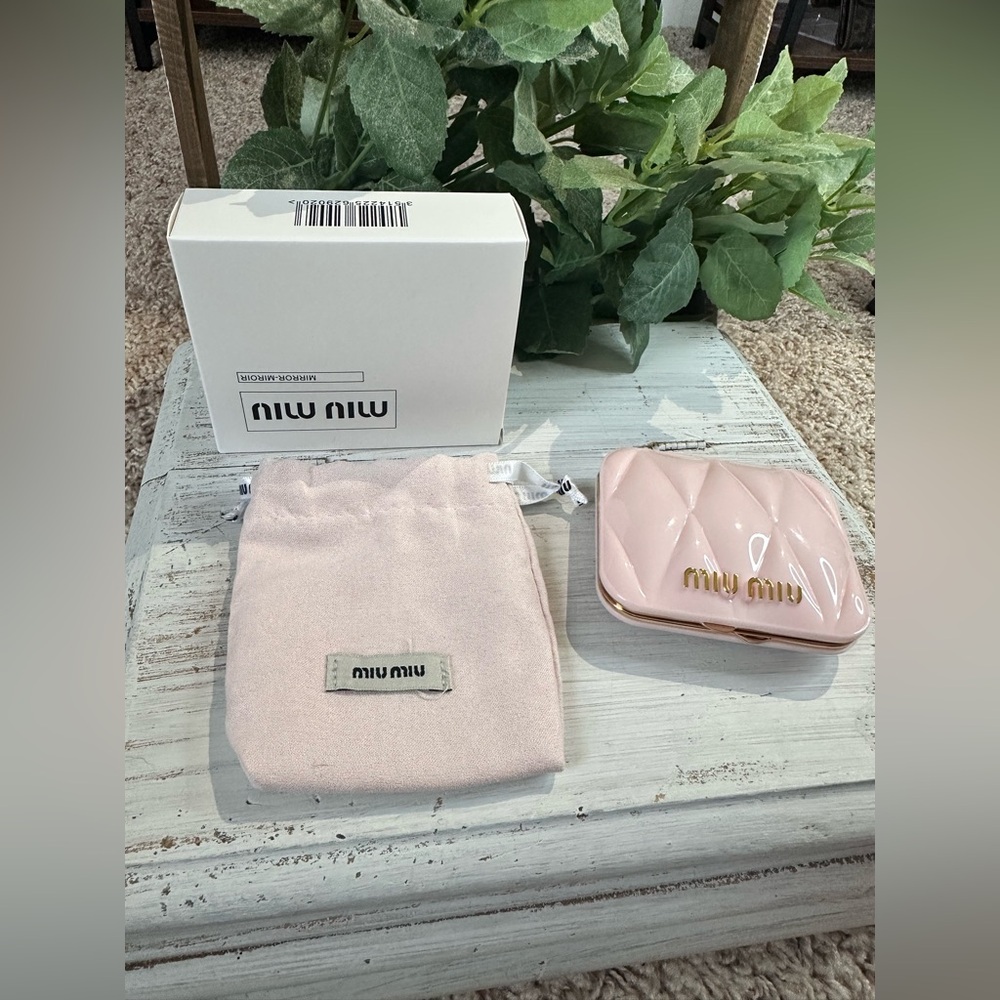 Miu Miu Blush Quilted mirror
